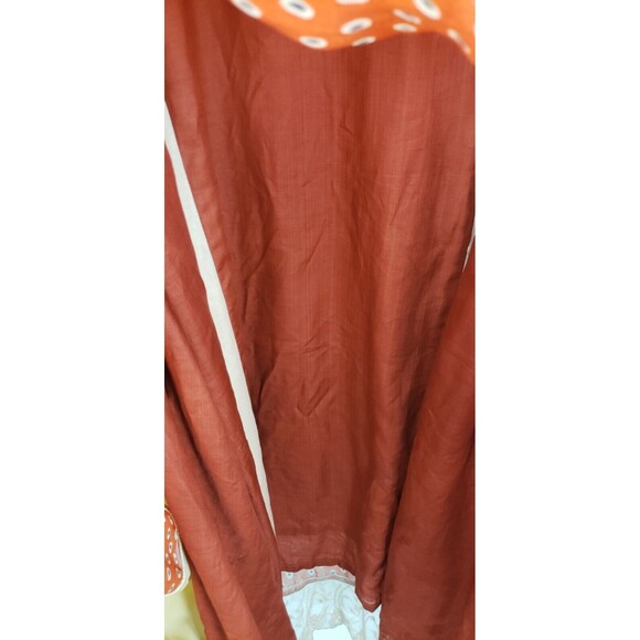 Rasheed Boutique Maxi Long Dress Multicolor Flowy Boho Peasant Lace Hem M/L - Picture 5 of 5